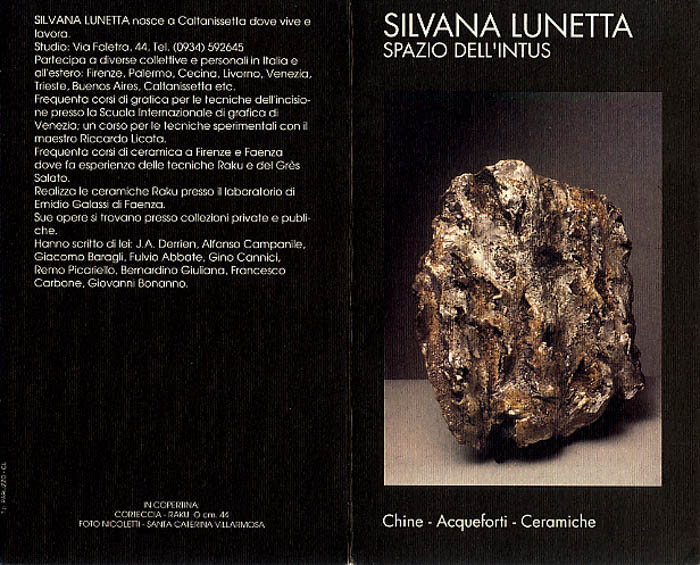 Silvana Lunetta. Spazio dell'intus